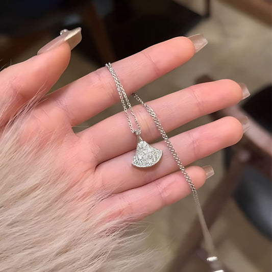 S925スターリングシルバーダイヤモンド入りスカートネックレス