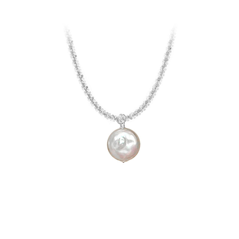 S925 Sterling Silver Baroque Freshwater Pearl Necklace
