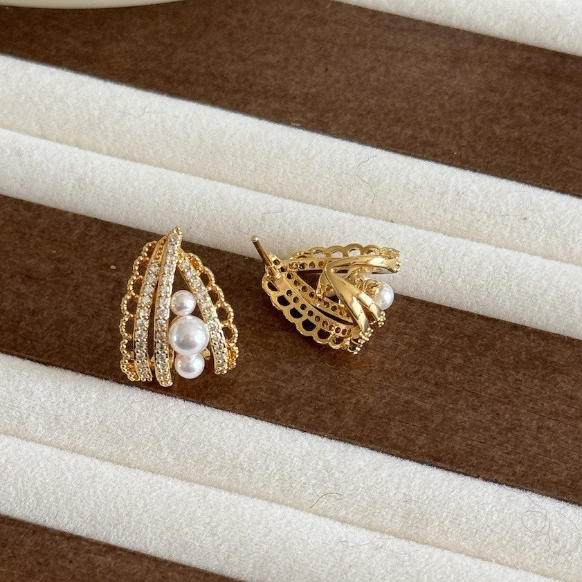 レースパールイヤリング