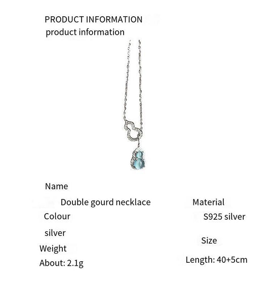 Natural Jade Double Gourd Necklace