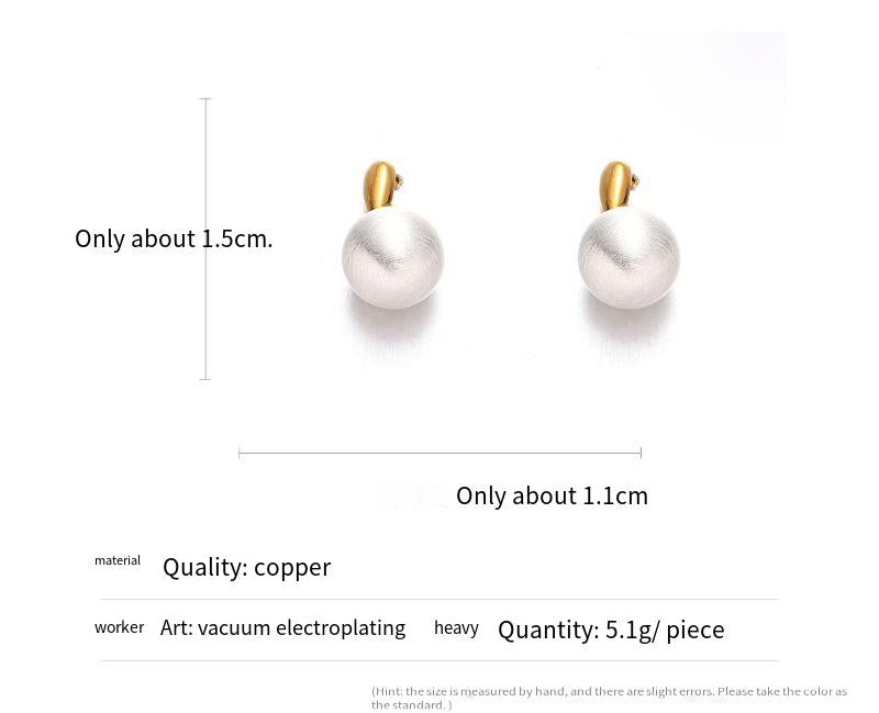 ダブルラブゴールドワイヤードローイングハート型ボールイヤリング