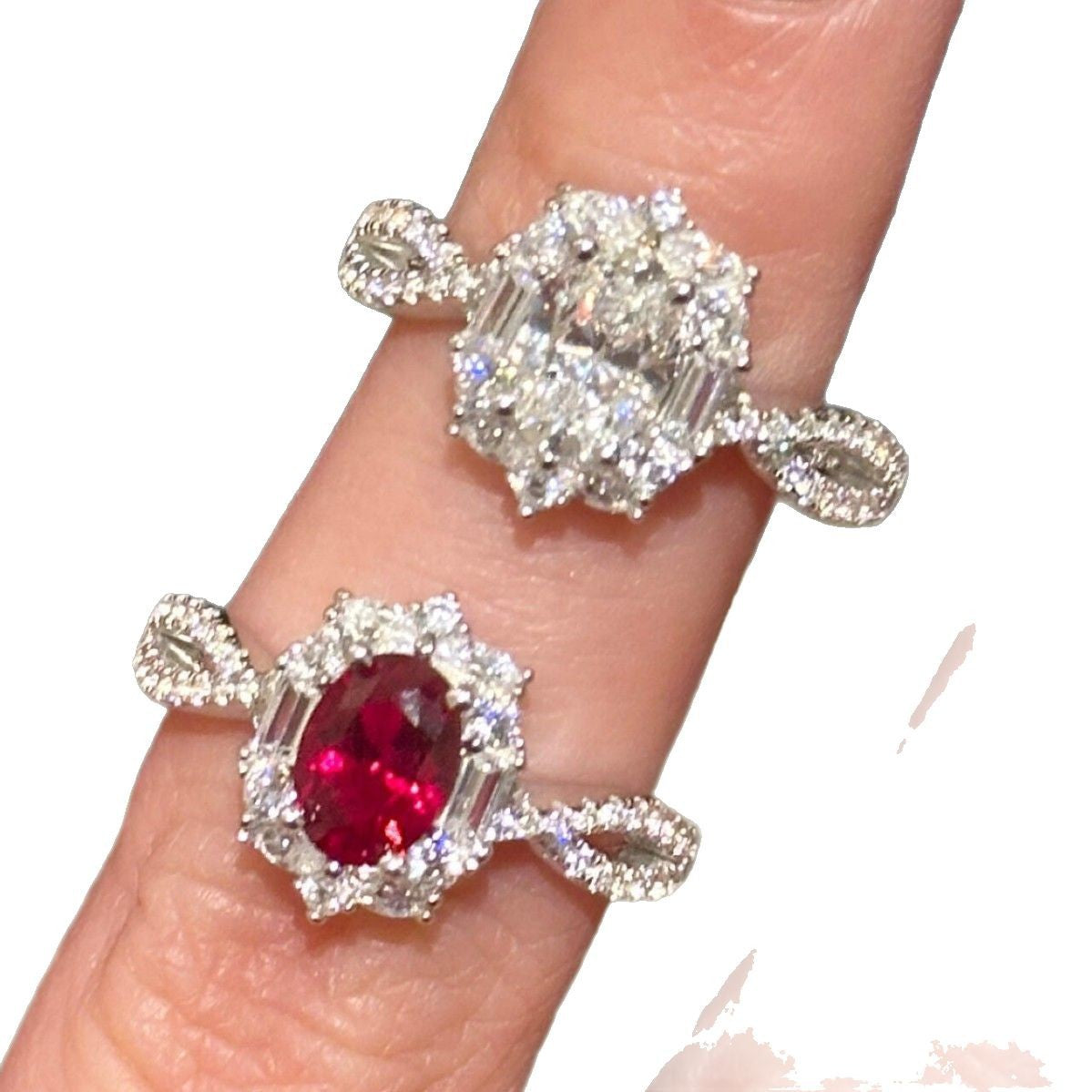 全身S925スターリングシルバーのファッション花火と鳩の卵のオーバルリング