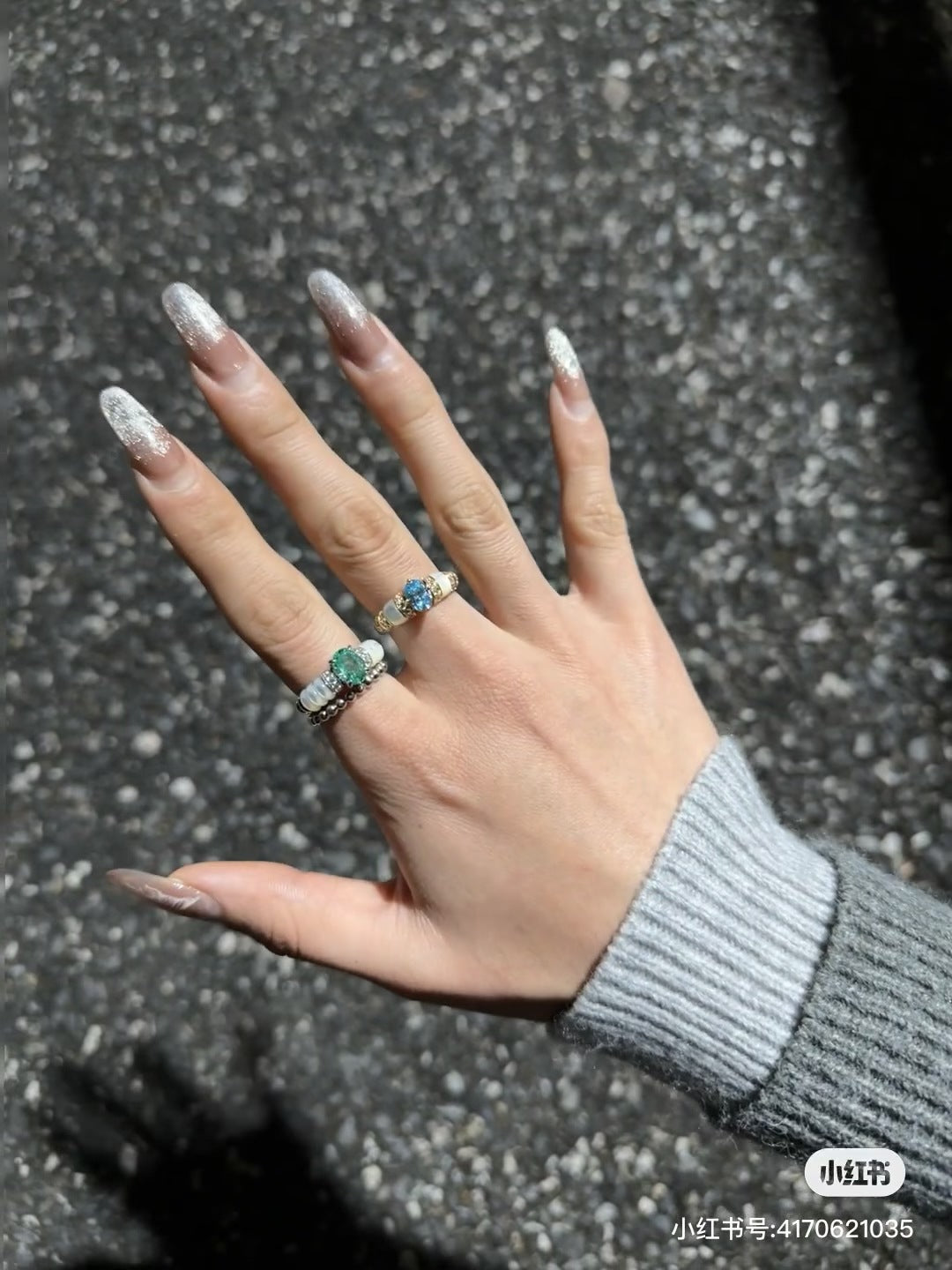 Natural White Fritillaria Ring