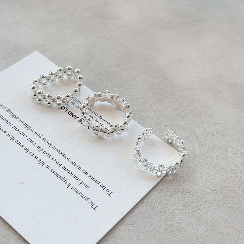 925 Sterling Silver Flower Ring