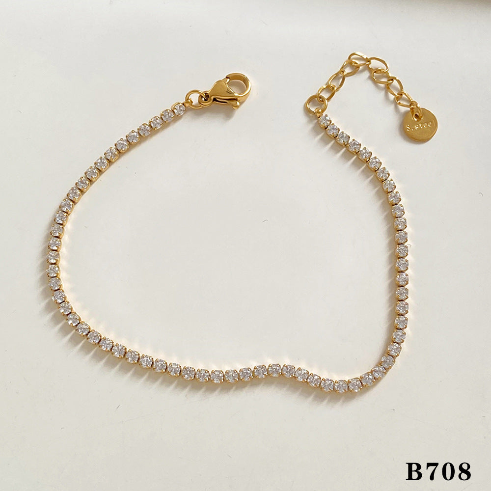 Octagonal Snake Bone Chain bracelet suit