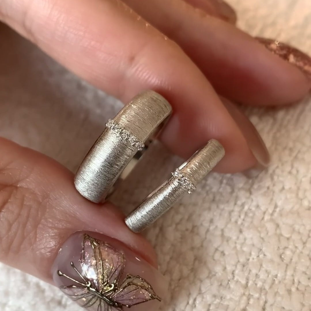 925スターリングシルバーワイヤードローイングクラフト鍛造リング