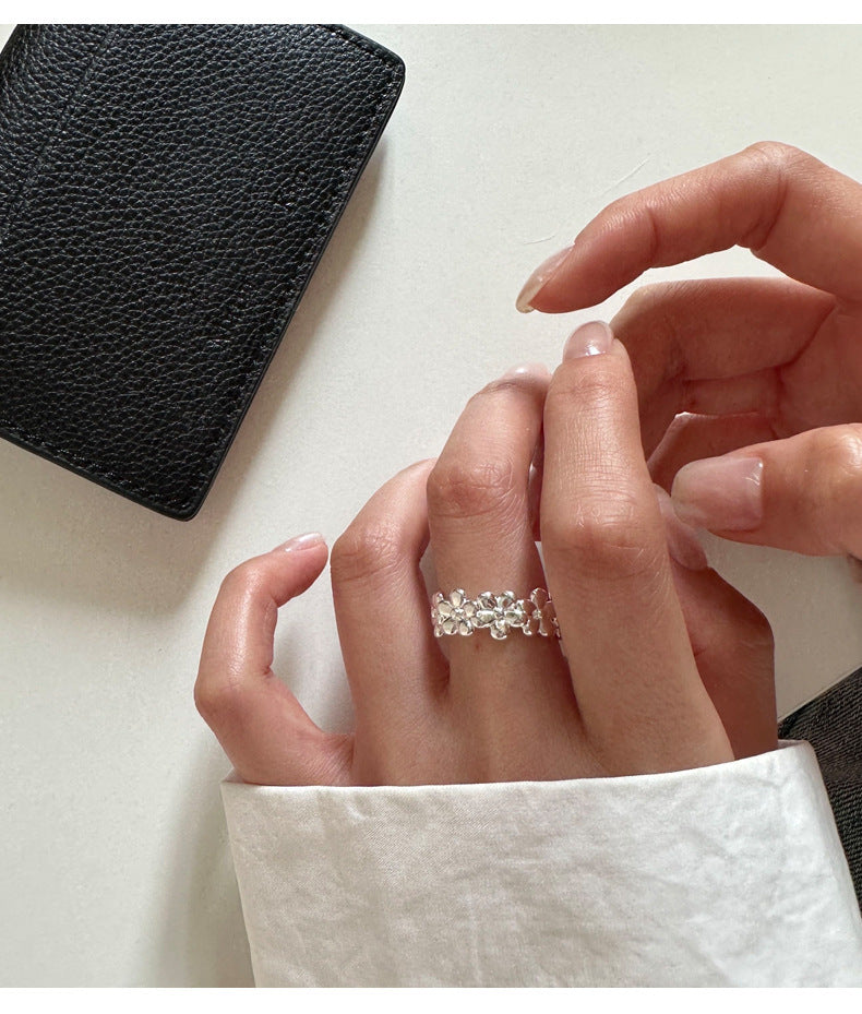 925 Sterling Silver Flower Ring