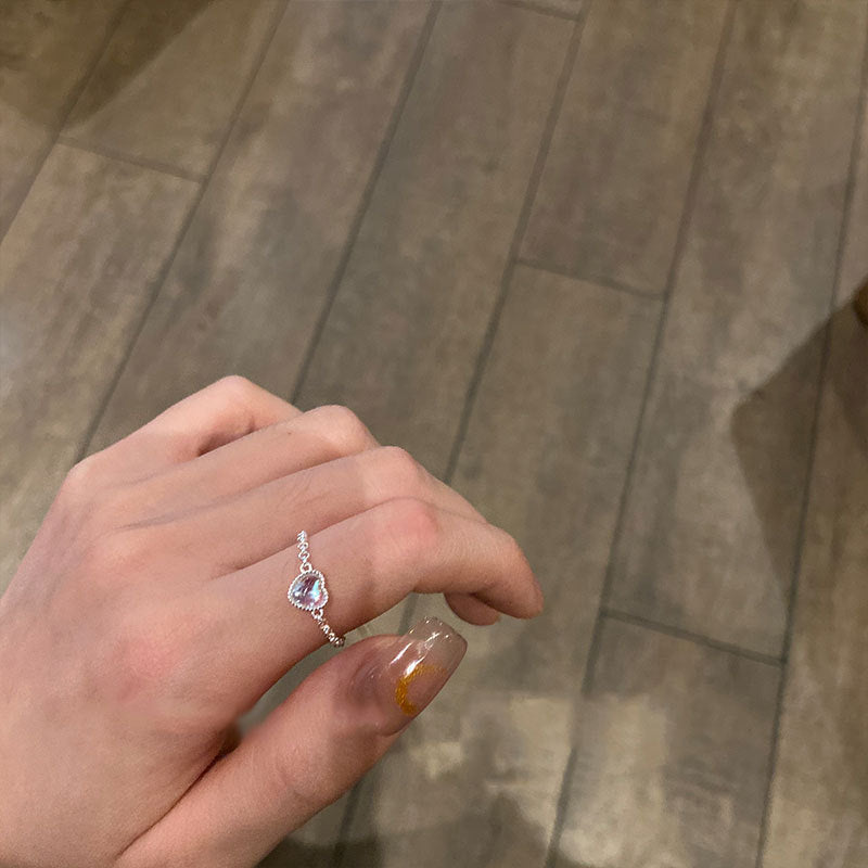 Love Moonstone Ring s925 sterling silver