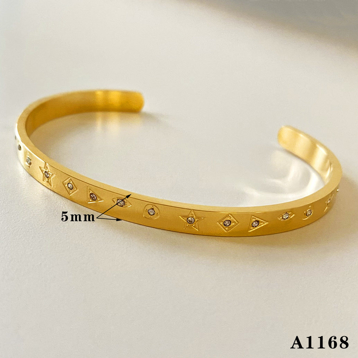 Pearl zircon stainless steel bracelet