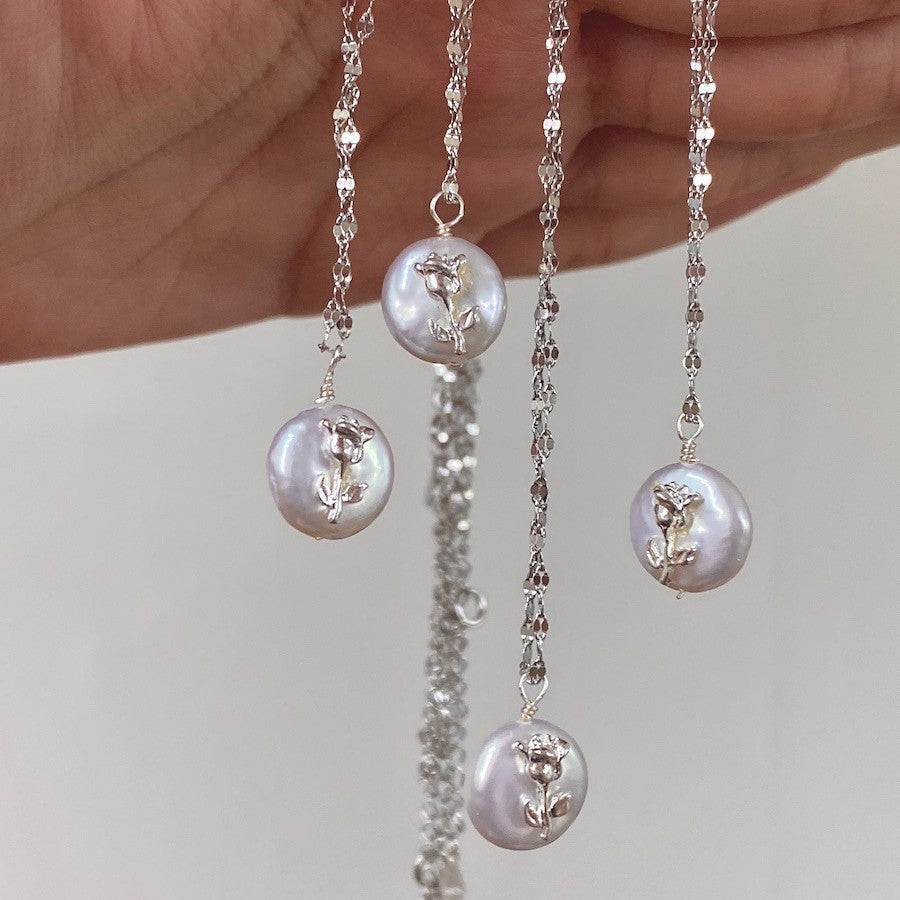 バロックパールS925スターリングシルバーネックレス