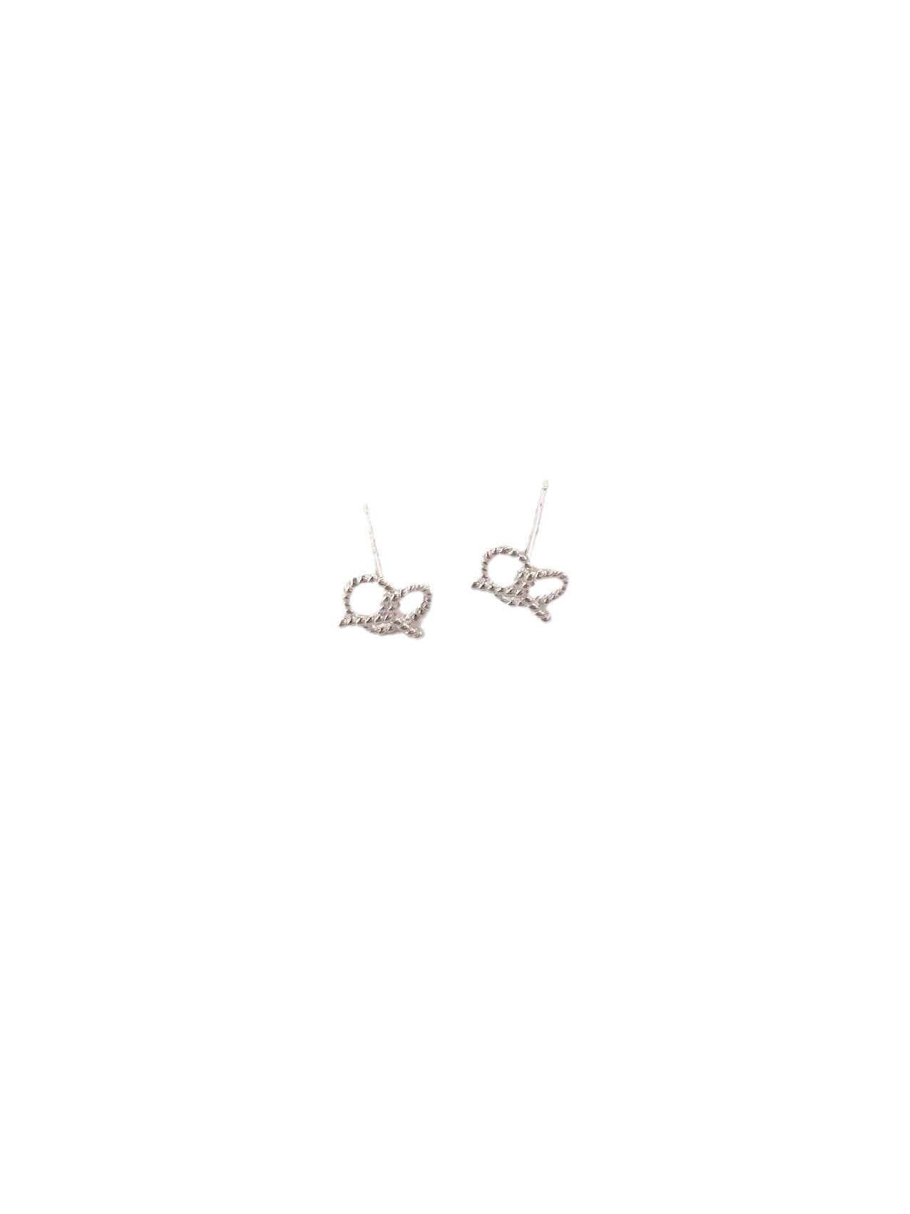 925 sterling silver cute small hollow cross love earrings