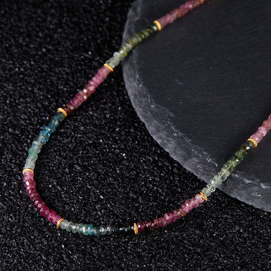 Natural Color Treasure Tourmaline Necklace