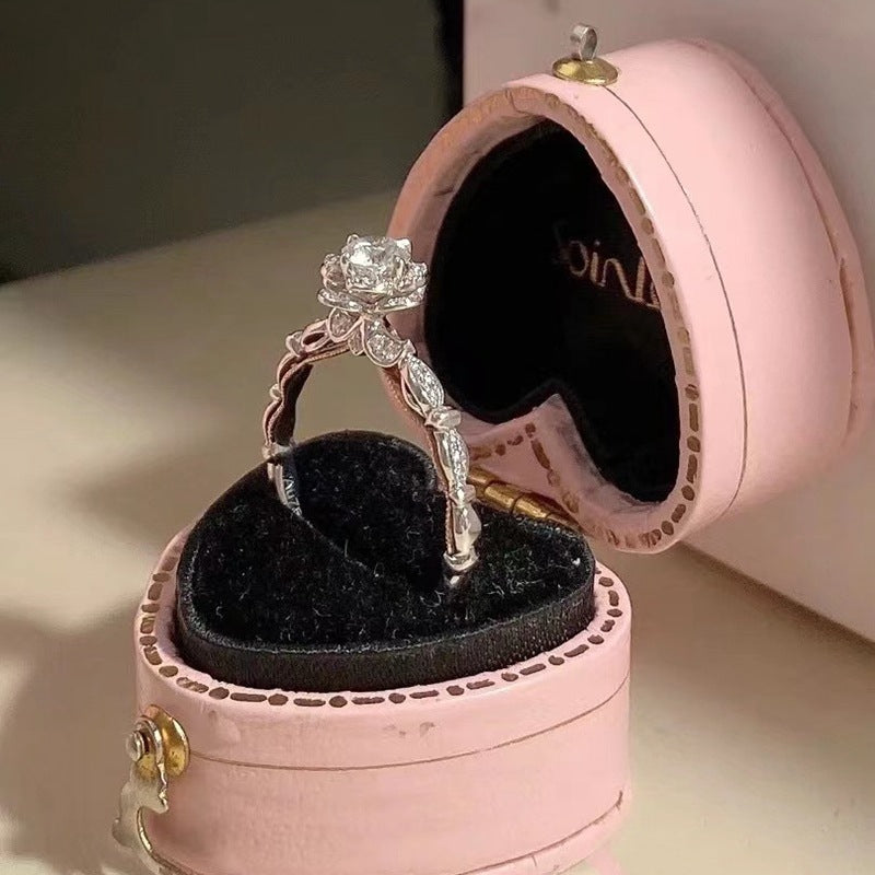 モザンビーク産ダイヤモンド エスケープ・プリンセス s925 純銀 30セントダイヤモンドリング