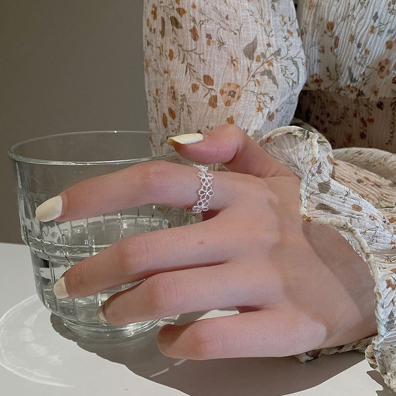 925 Sterling Silver Flower Ring