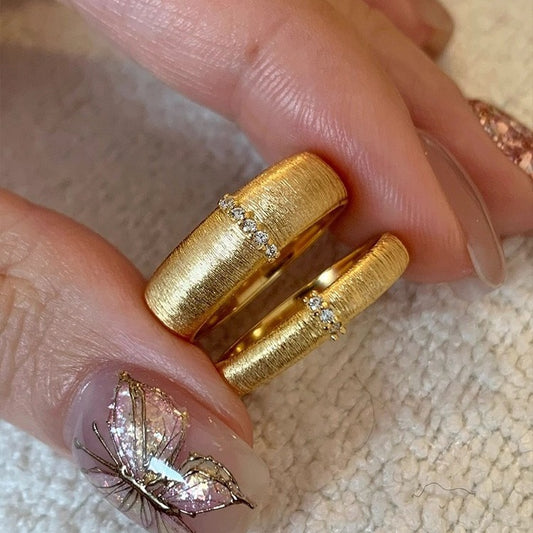 925 Sterling Silver Wire-drawing Craft Forging Ring