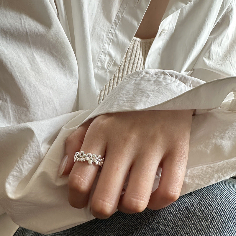 925 Sterling Silver Flower Ring