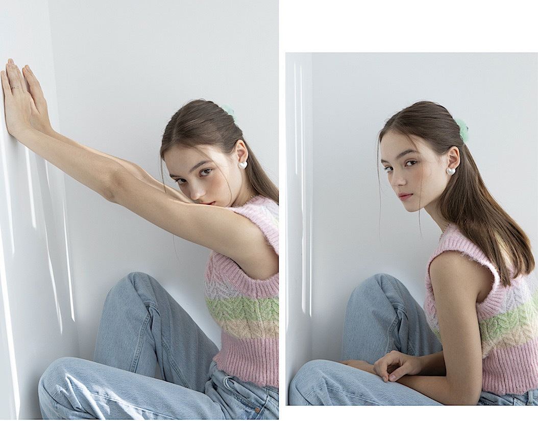 Mabei Pearl Love Earrings