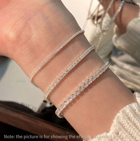 S925 sterling silver full diamond bracelet