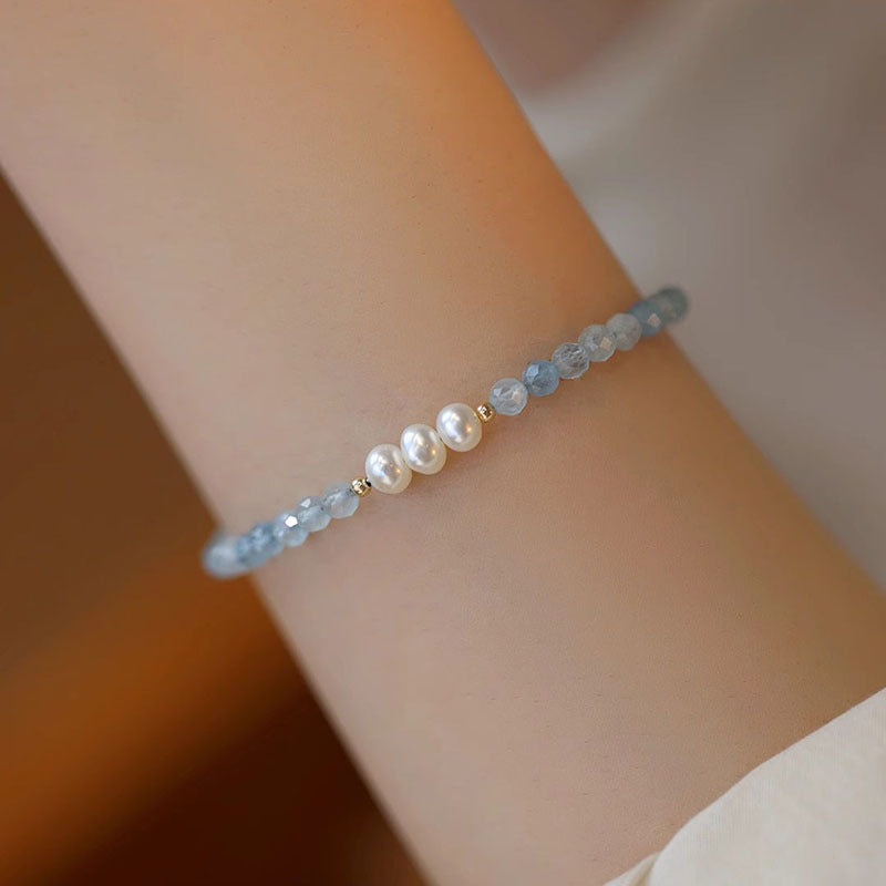 s925 sterling silver aquamarine necklace bracelet