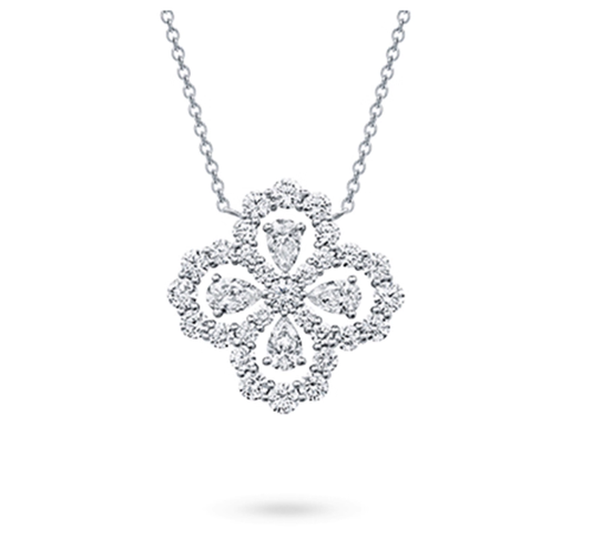 925 sterling silver four-leaf clover necklace