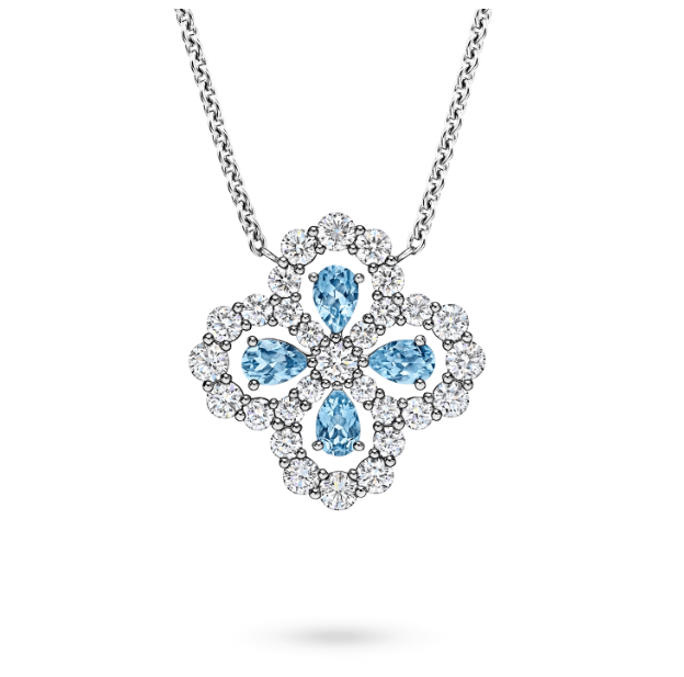 925 sterling silver four-leaf clover necklace